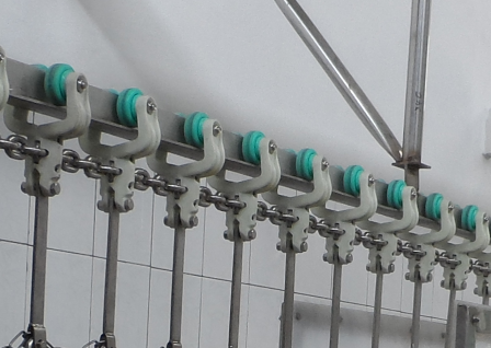 high quality Automatic poultry Slaughter frequency conversion controlling overhead conveyor line hanger equipment